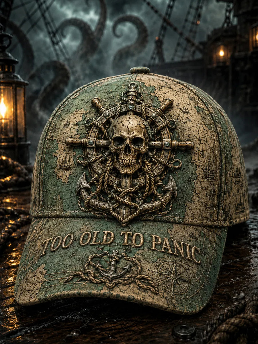 Retro “OLD SALT“ Captain Art Printed Baseball Cap