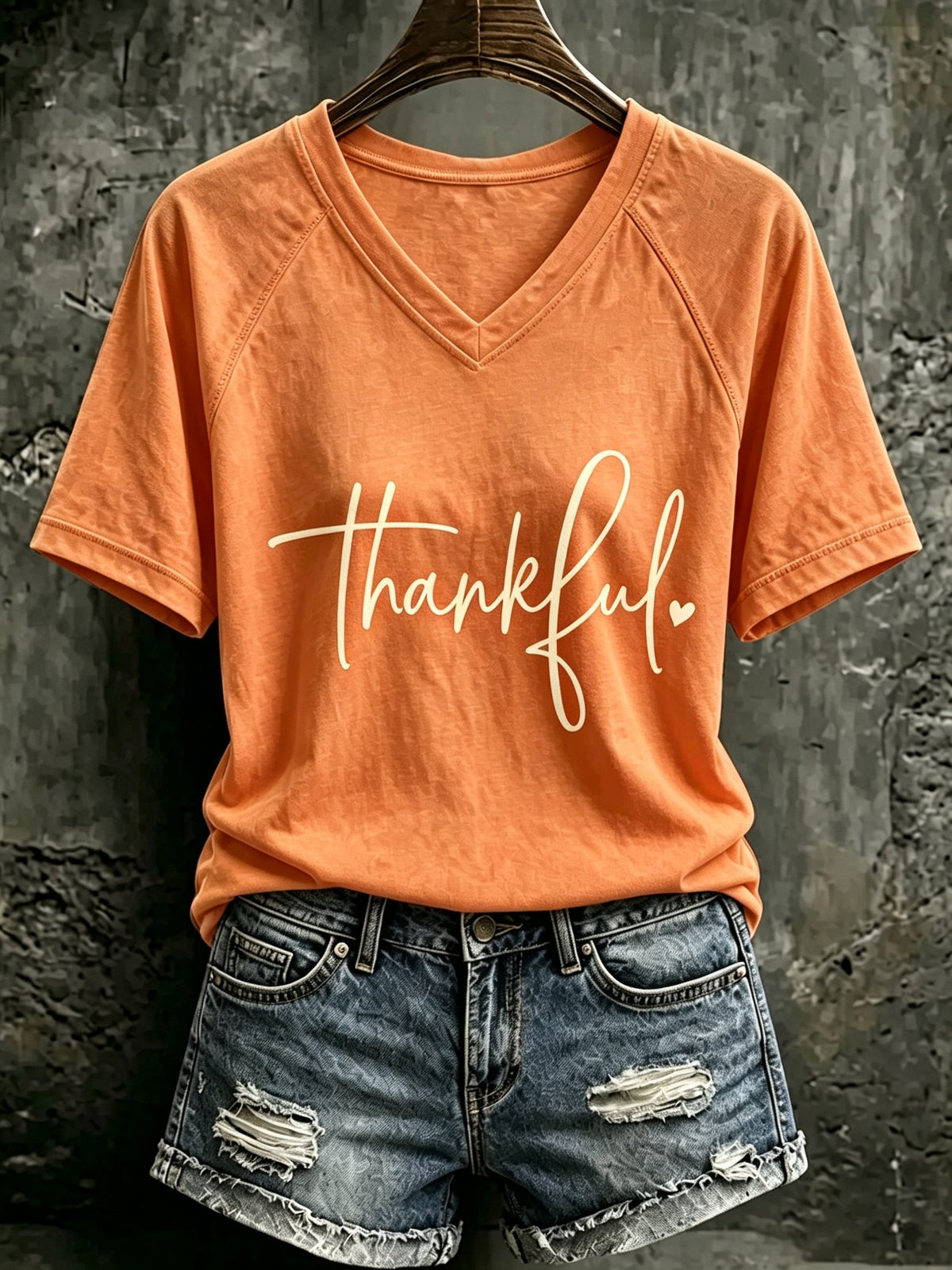 Women's Thanksgiving Print Casual T-shirt