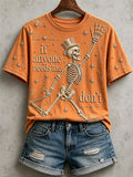 Women's Print Round Neck T-shirt