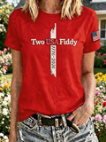 Women'S 250Th America Two Fiddy Print Casual T-Shirt