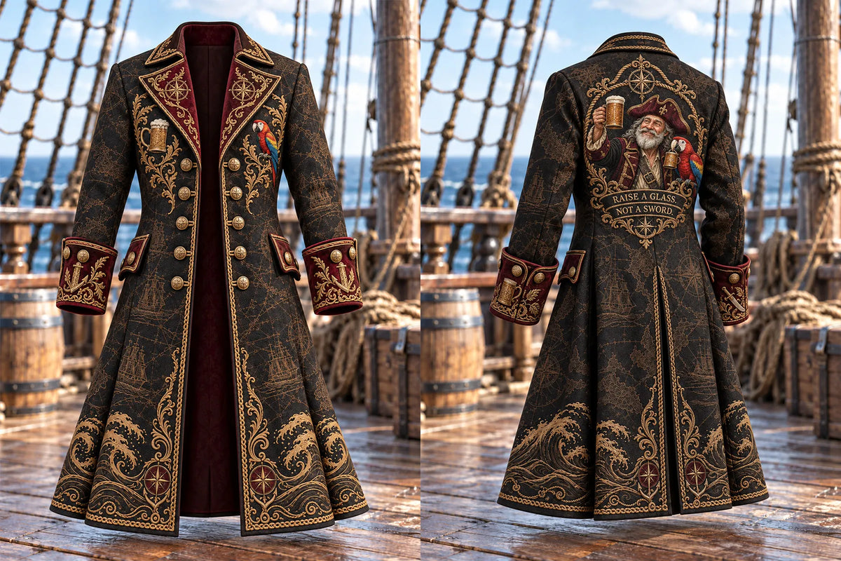 🏴‍☠️ Men's Pirate Tavern Captain Coat