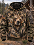 Hunting Season Grizzly Bear Mountain Hoodie