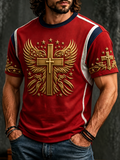 Men'S Faith Cross Printed Printed Casual T-Shirt