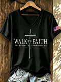 Women'S Faith Print Printed T-Shirt