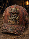 Aged to Pirate Perfection Vintage Skull Cap