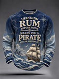 🏴‍☠️ "Pirate Logic" Rum & Ocean Thermal Pullover