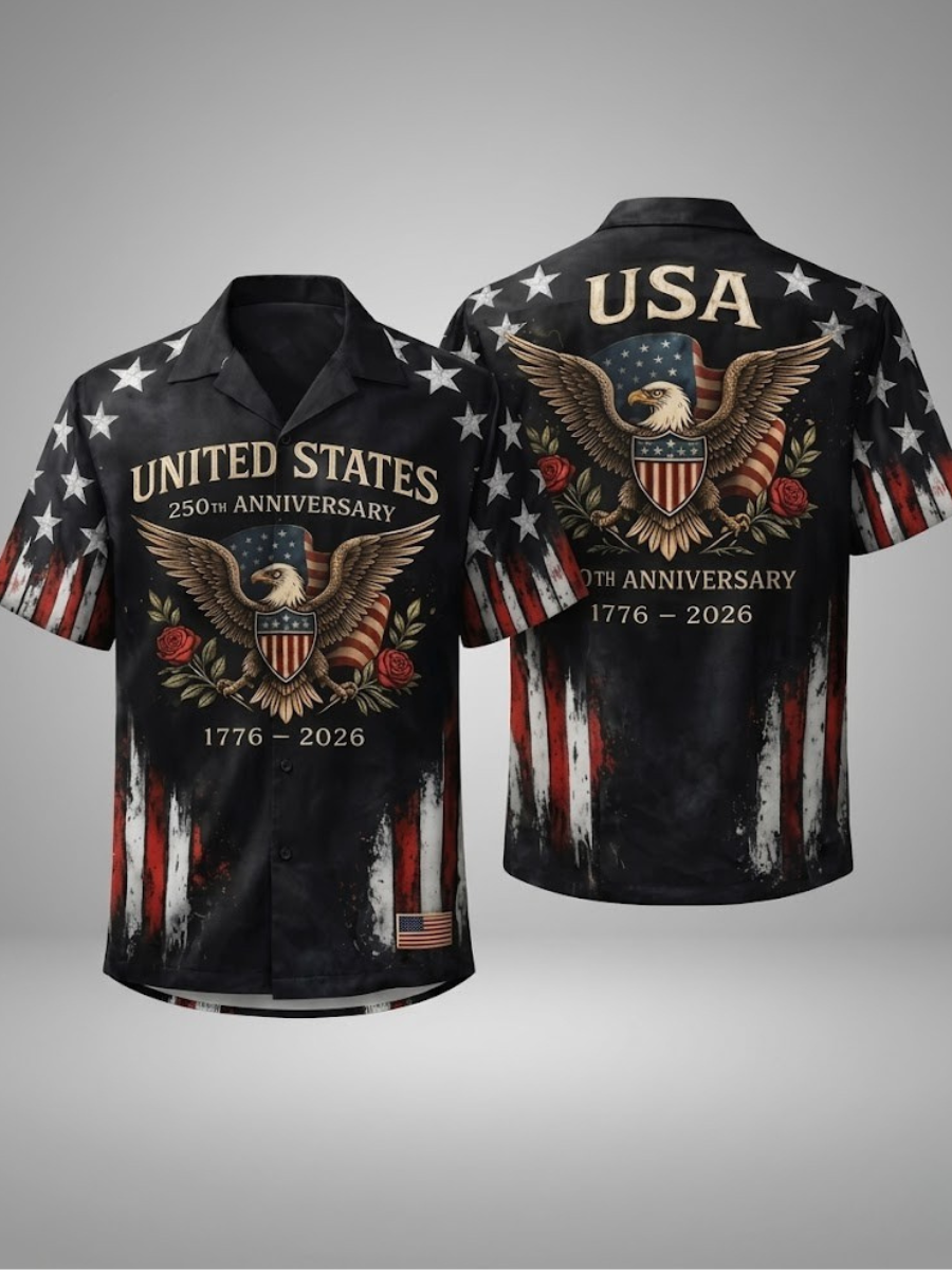 Men'S 250Th Anniversary Faith Casual Printed Shirt
