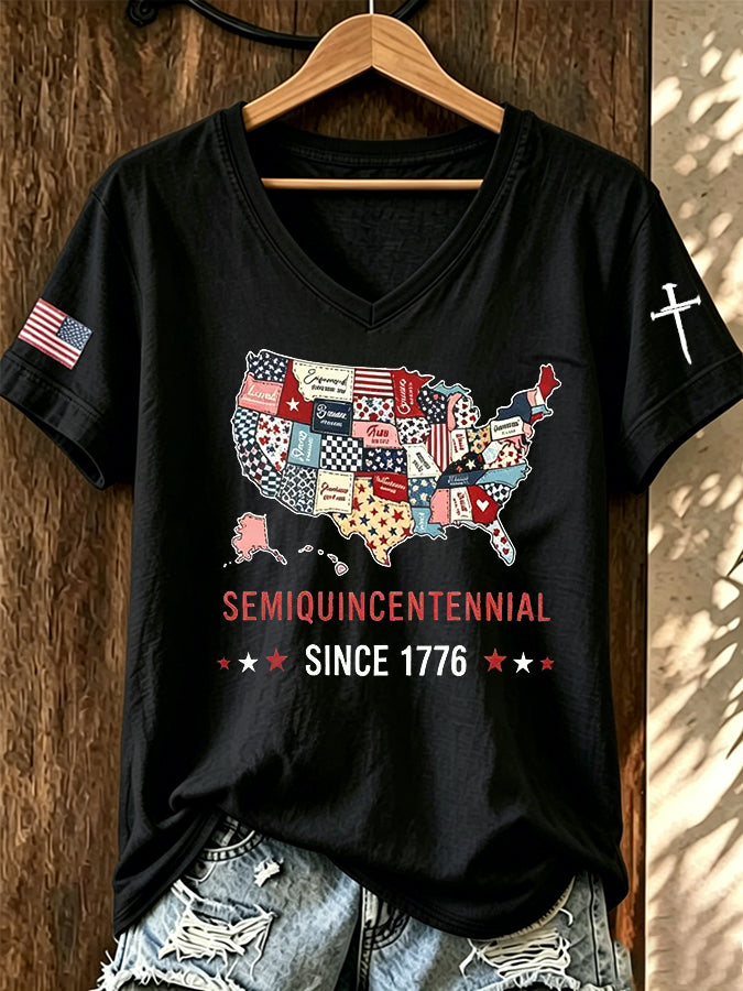 250th Anniversary Printed Round Neck Top in the United States