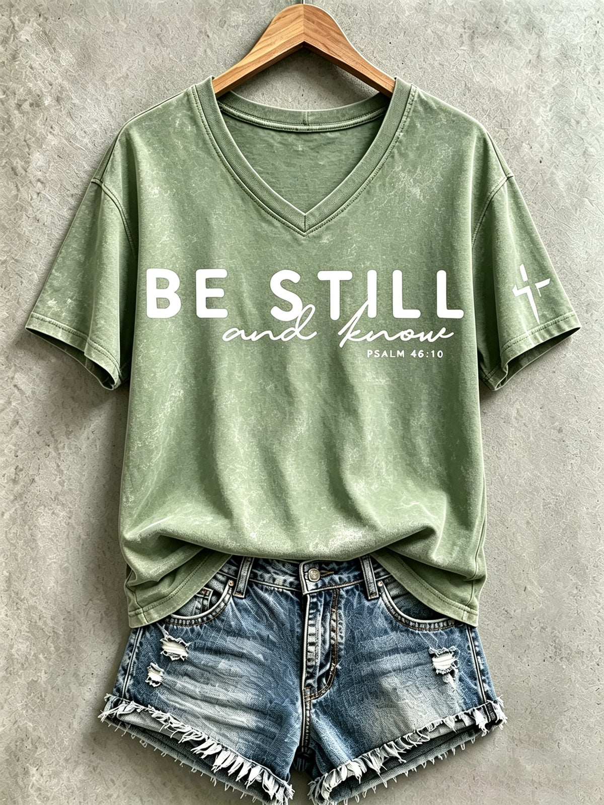 Women's Be Still And Know Print Top