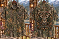 Retro Deer Hunting Culture Art Print Casual Shirt