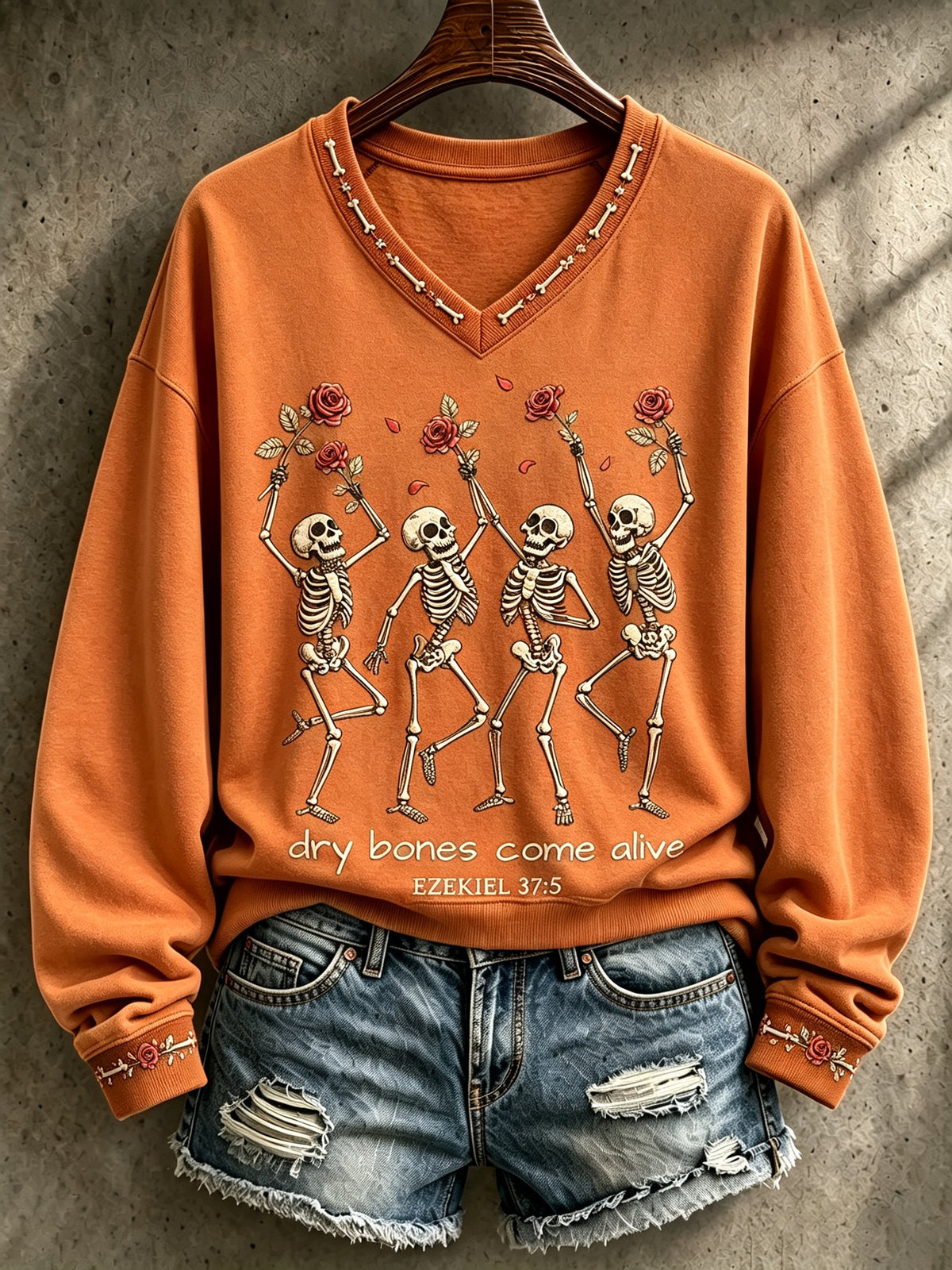 Women's Casual Printed Long-Sleeve Sweatshirt