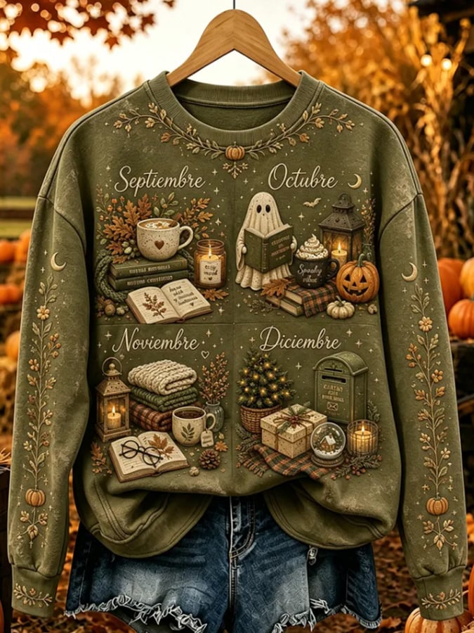 I'M Ready For Ber Month In Women'S Fashion! Printed Casual Sweatshirt