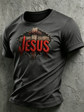 Men'S Jesus Print Casual T-Shirt