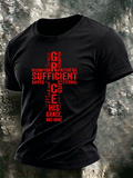 Men'S Faith Cross Printed Casual T-Shirt