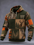 Retro Hunting Culture Faith Print Casual Hoodie