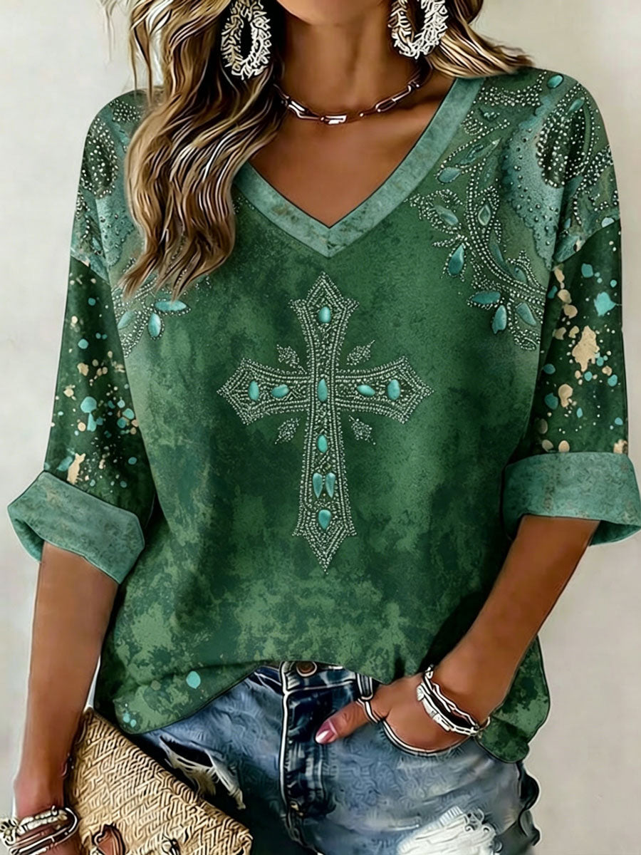 Women'S Faith Printed Casual T-Shirt