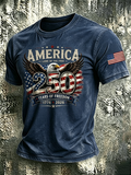 Men'S Patriotic Printed T-Shirt