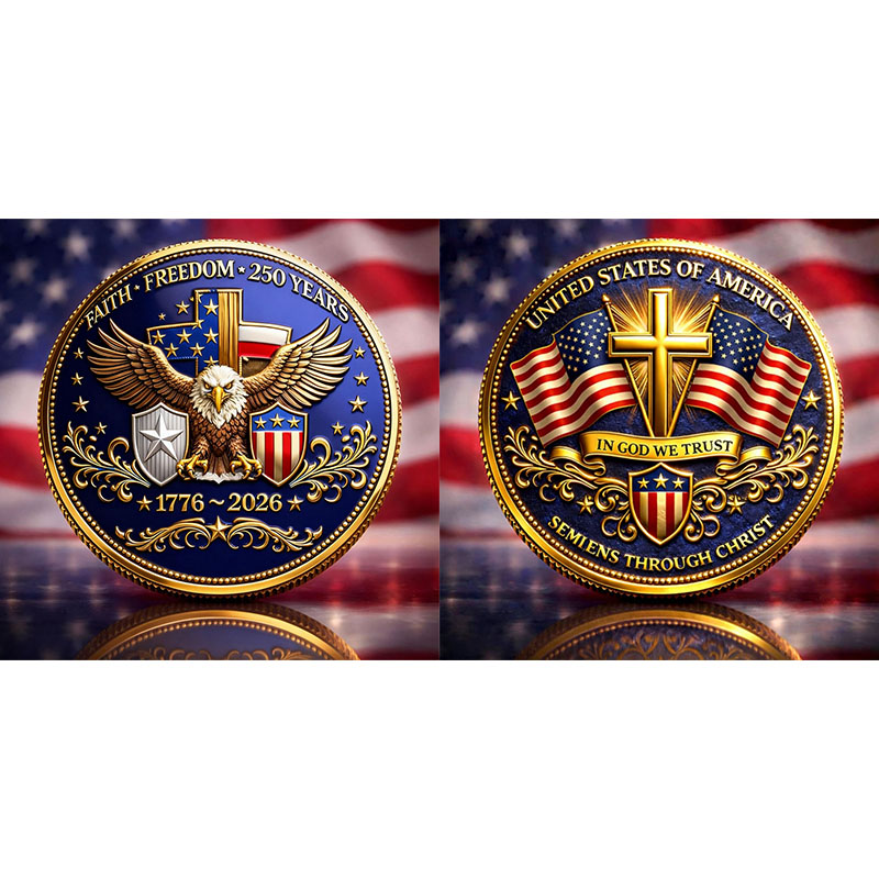 Faith, Freedom & United States 250th Anniversary Commemorative Coin