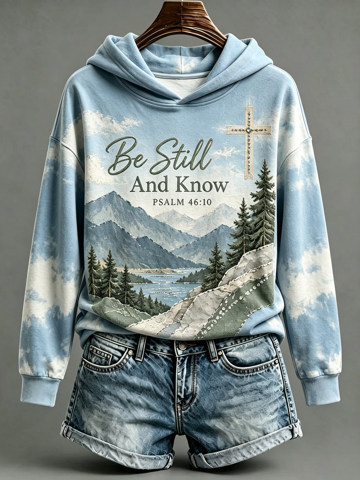 Women's Be Still And Know Psalm 46:10 Printed Sweatshirt