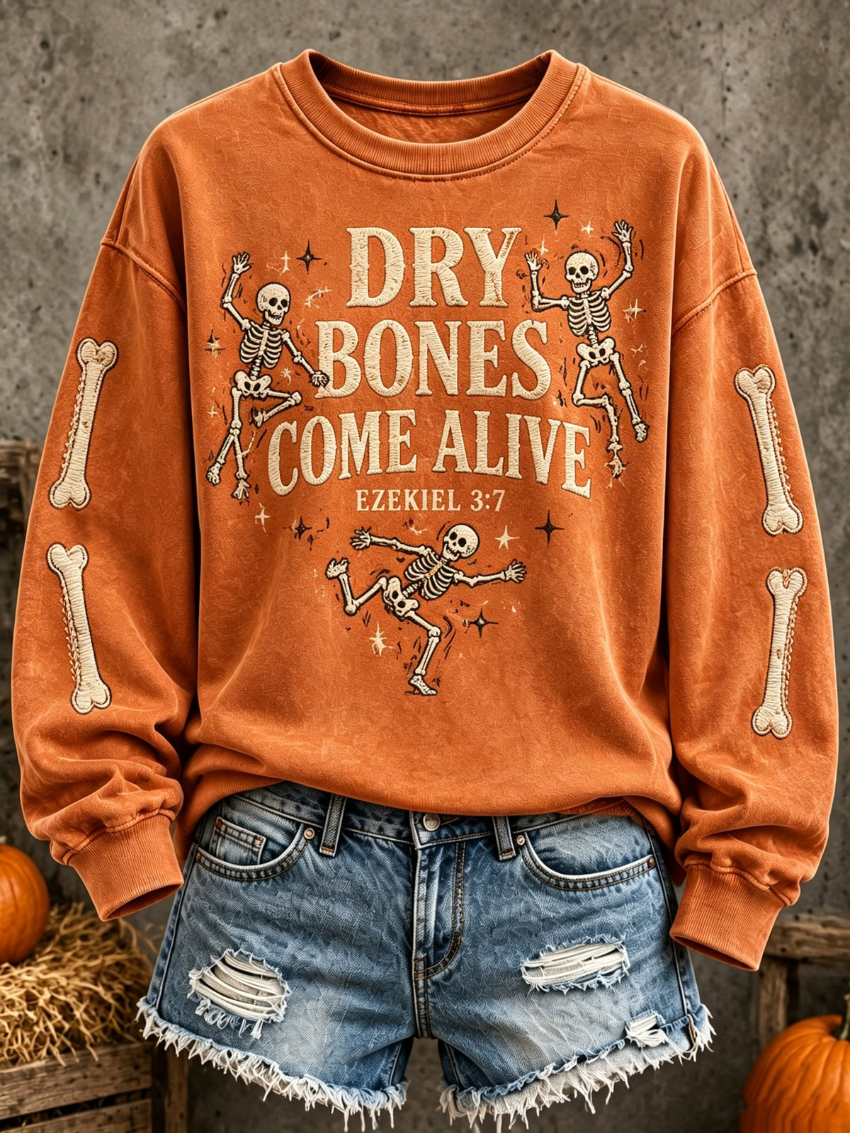 Women's Halloween Print Sweatshirt