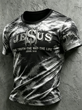 Men'S Christ Faith Cross Graphic Print Casual T-Shirt