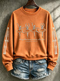Women's Casual Printed Long-Sleeve Sweatshirt