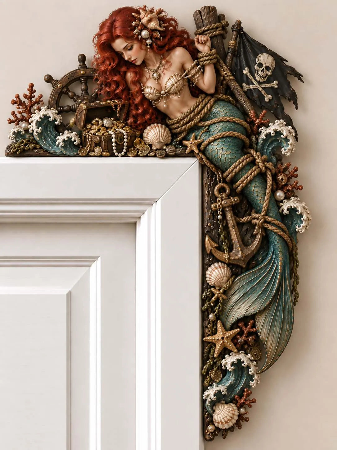 🧜‍♀️ Kidnapped Mermaid and Pirate Flag Corner Decorations
