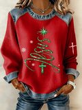 Women's Christmas Faith Print Sweatshirt