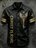 Men's Faith Cross Printed Casual Shirt