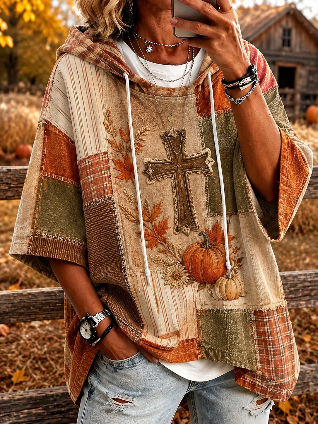 Women's Casual Plaid Print Autumn Top
