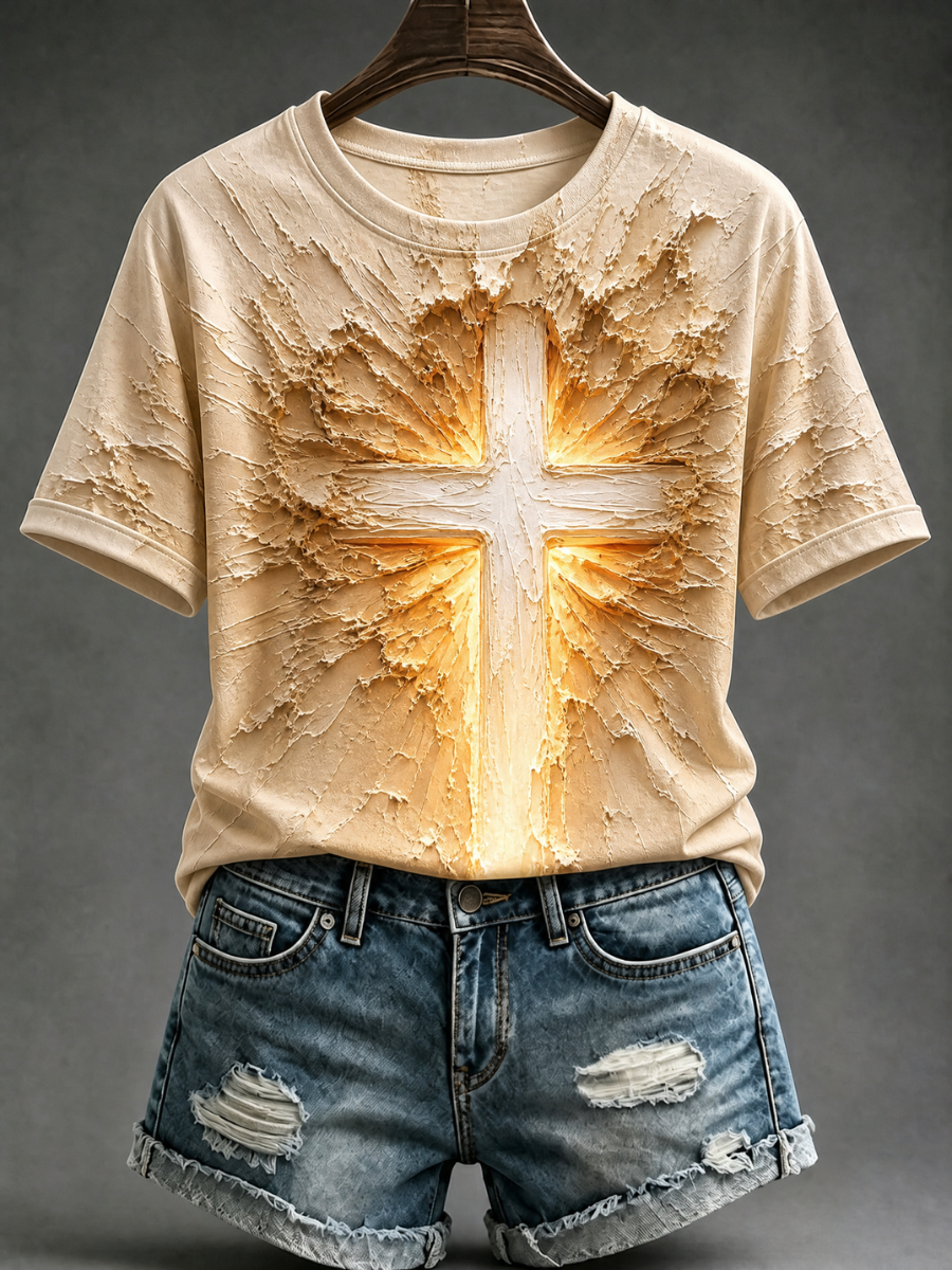 Women's Faith Art Printed Casual T-Shirt