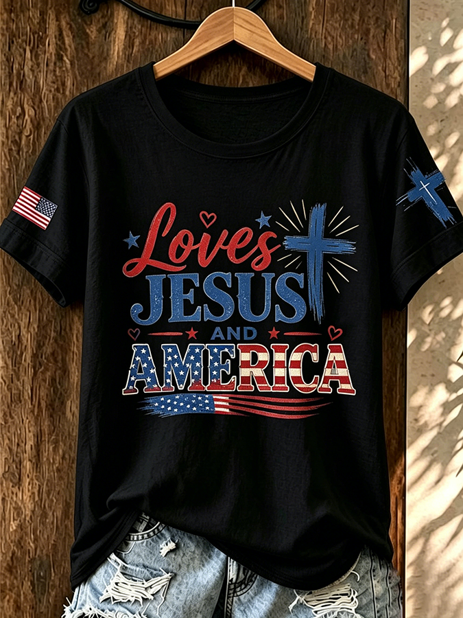 1776-2026 American Women'S Patch Pattern T-Shirt