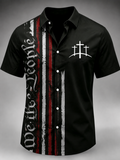 Men's Faith Cross Printed Casual Shirt