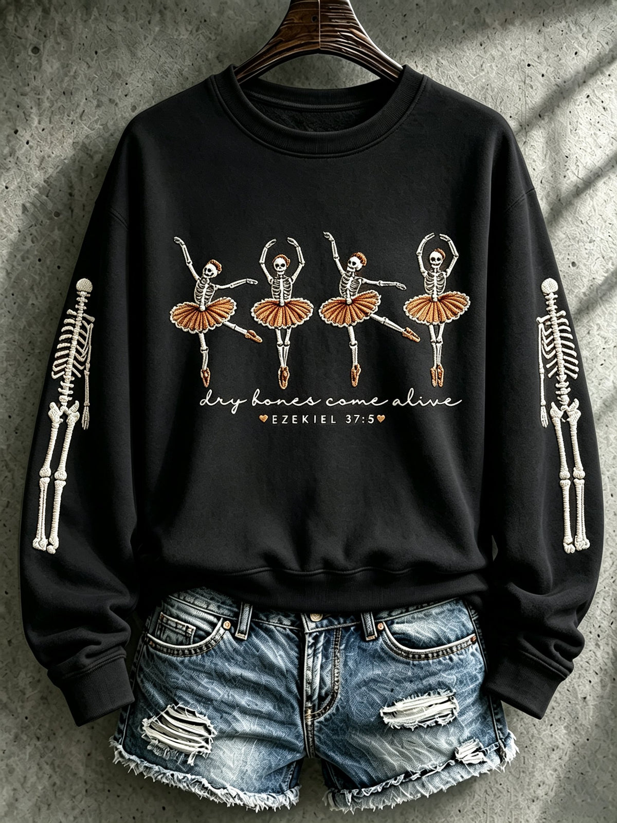 Women's Casual Printed Long-Sleeve Sweatshirt