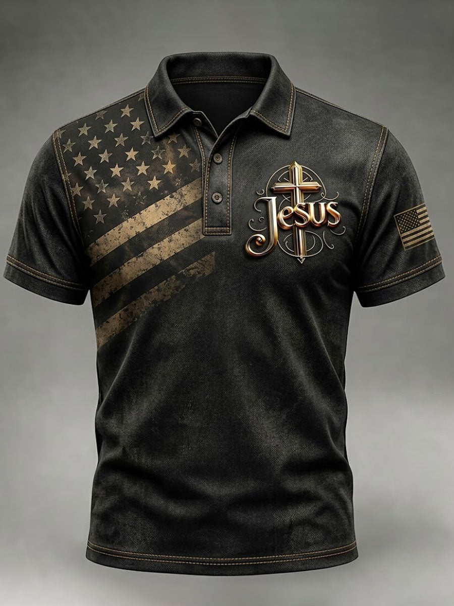 Men'S 250Th Anniversary Cross Faith Retro Polo Shirt In The United States