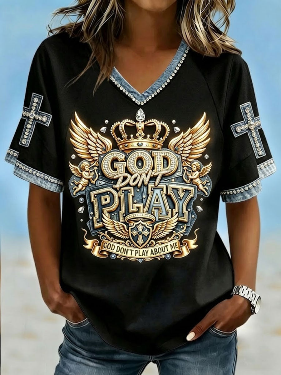 Women's God Don't Play About Me T-Shirt