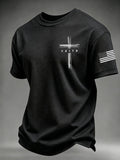 Men's Faith Cross Printed Waffle T-shirt