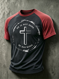 Men's Faith Printed Casual Round Neck T-Shirt