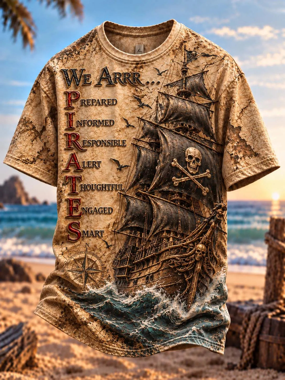 ⛵ We Arrr Pirates Acronym Men's Vintage T-Shirt