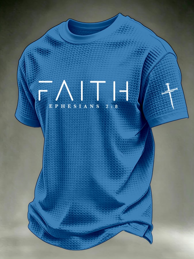 Men's  “Faith” waffle knit T-shirts