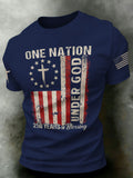 Men'S USA Independence Day Faith Art Printed T-Shirt