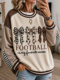 🎀 Football Is My Favorite Season Bow Pattern Sweatshirt