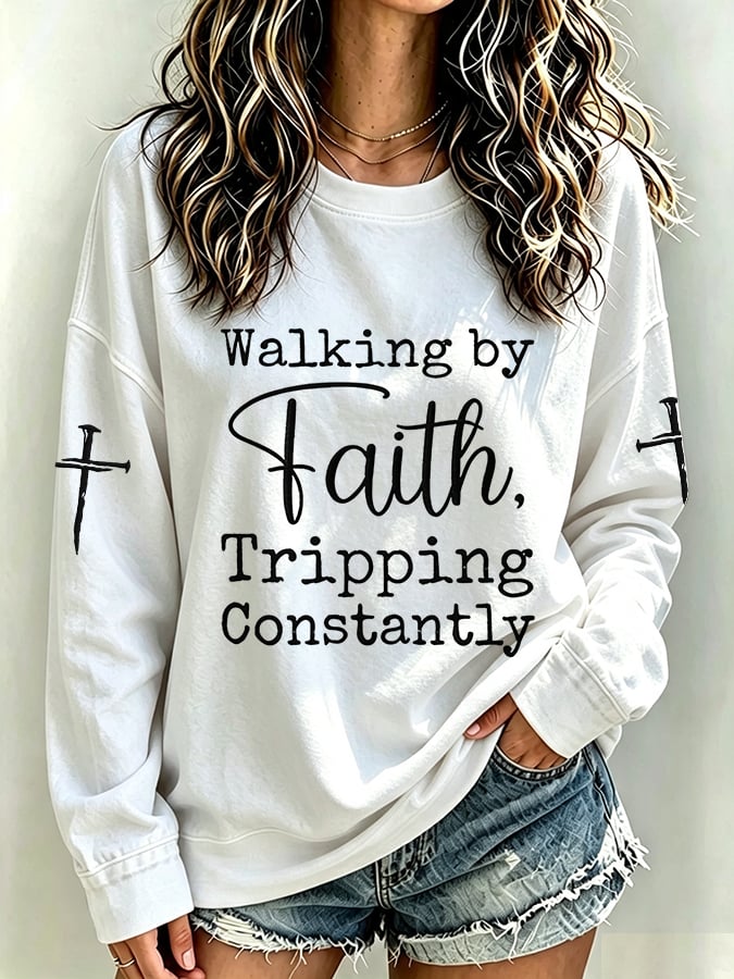 Women's   Faith  Print Top