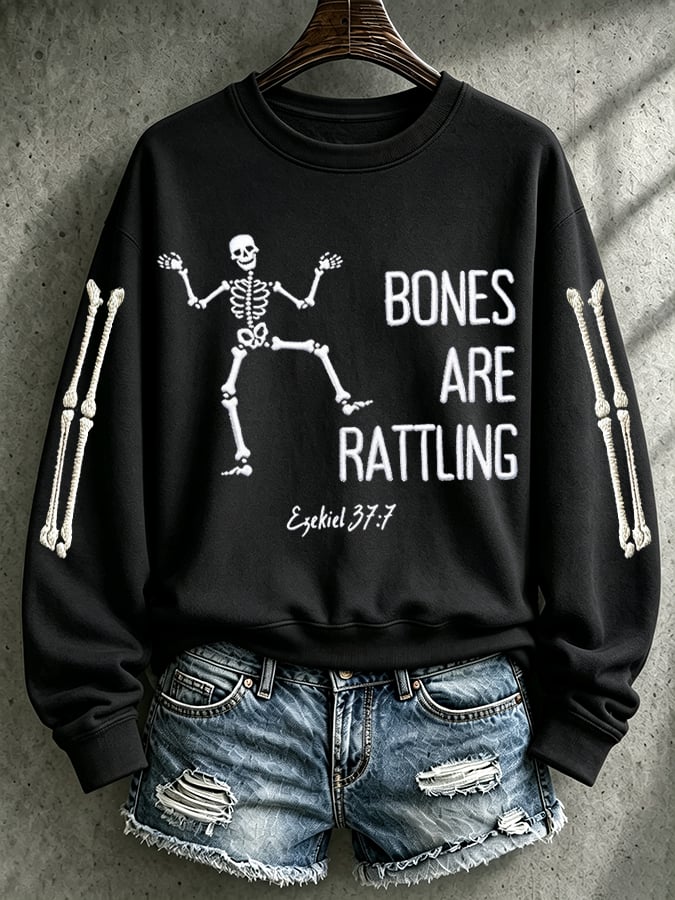 Women's Casual Printed Long-Sleeve Sweatshirt