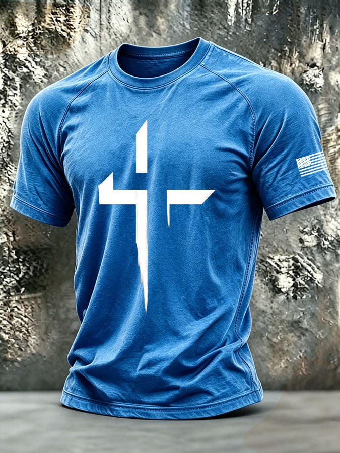 Men's Retro Print Short-Sleeve T-Shirt