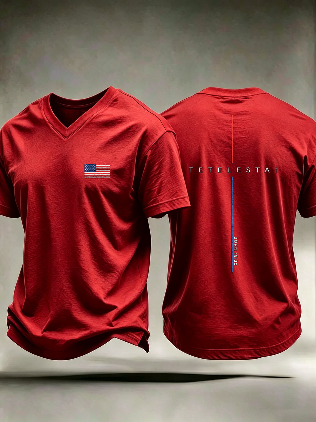 Men's Faith American Flag Printed Short-Sleeve T-Shirt
