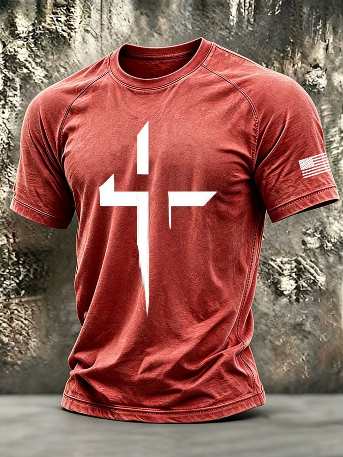 Men's Retro Print Short-Sleeve T-Shirt