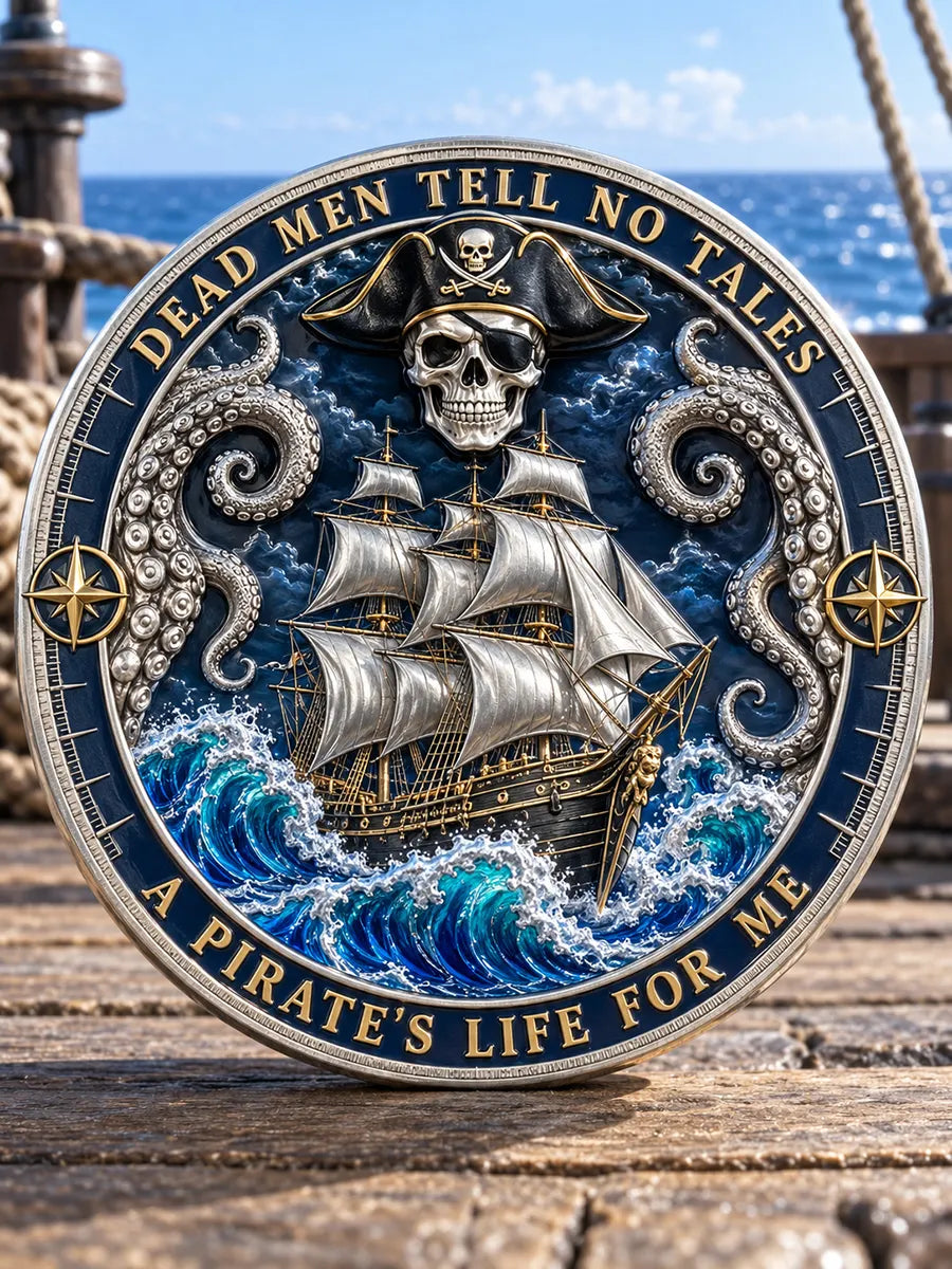 🏴‍☠️ 3D High Relief Pirate Commemorative Medallion