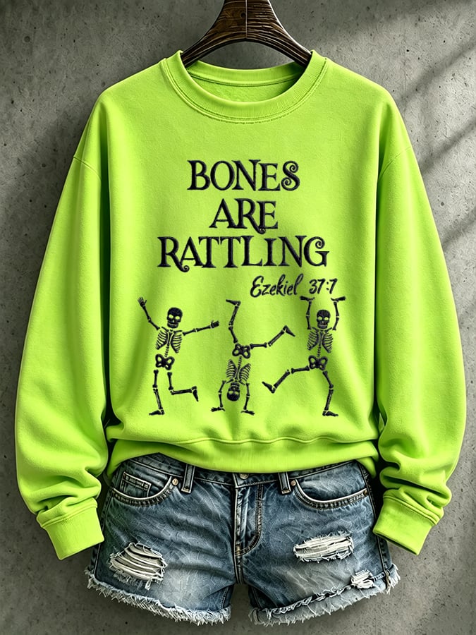 Women's Casual Printed Long-Sleeve Sweatshirt