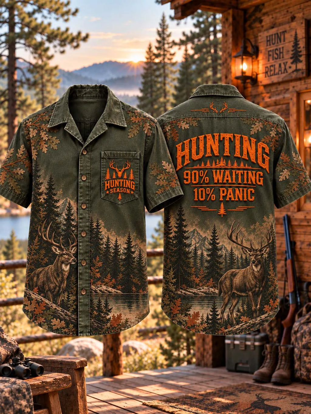 🦌 90% Waiting 10% Panic Hunting Season Shirt